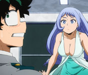 nejire preparing for the beauty pageant